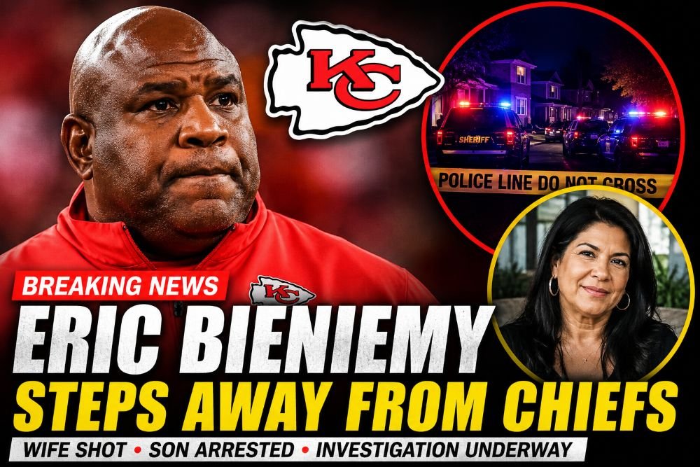 Eric Bieniemy Steps Away From Chiefs Training Camp After Family Shooting Leaves Wife Hospitalized Eric Bieniemy